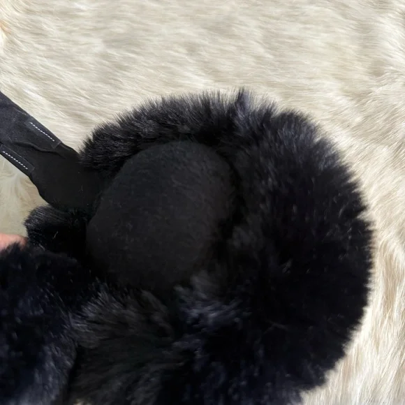 UGG Faux Fur Black Ear Muffs - Picture 8 of 9